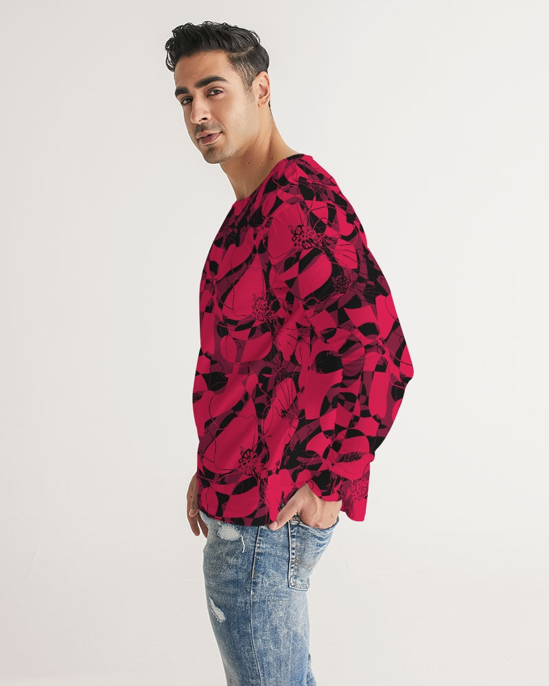Men's Long Sleeve Tee-Harvest Red-Pat Sutton Designs