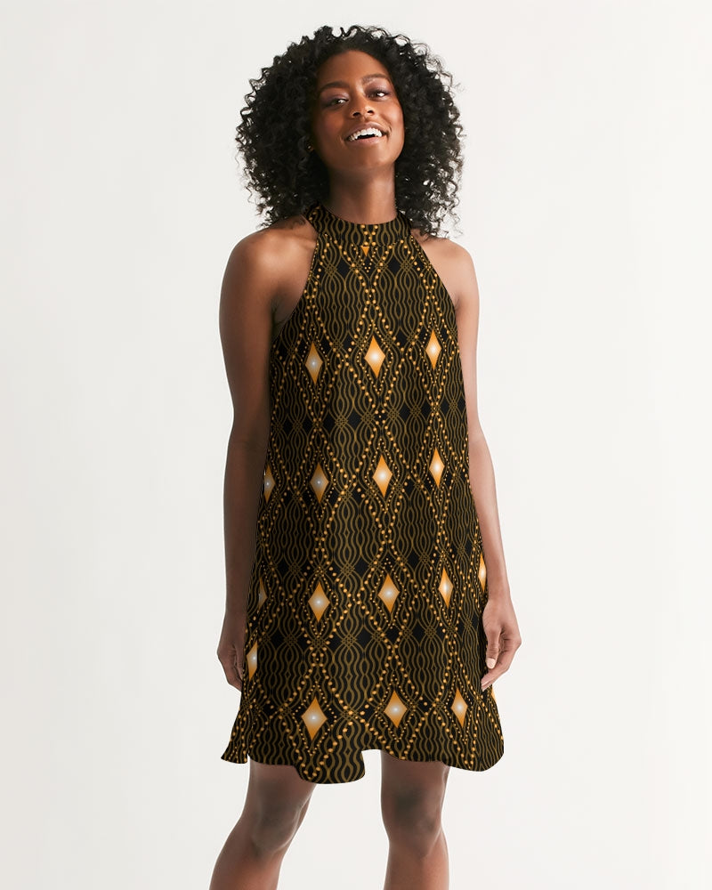 Halter Dress- Eclipse-Pat Sutton Designs