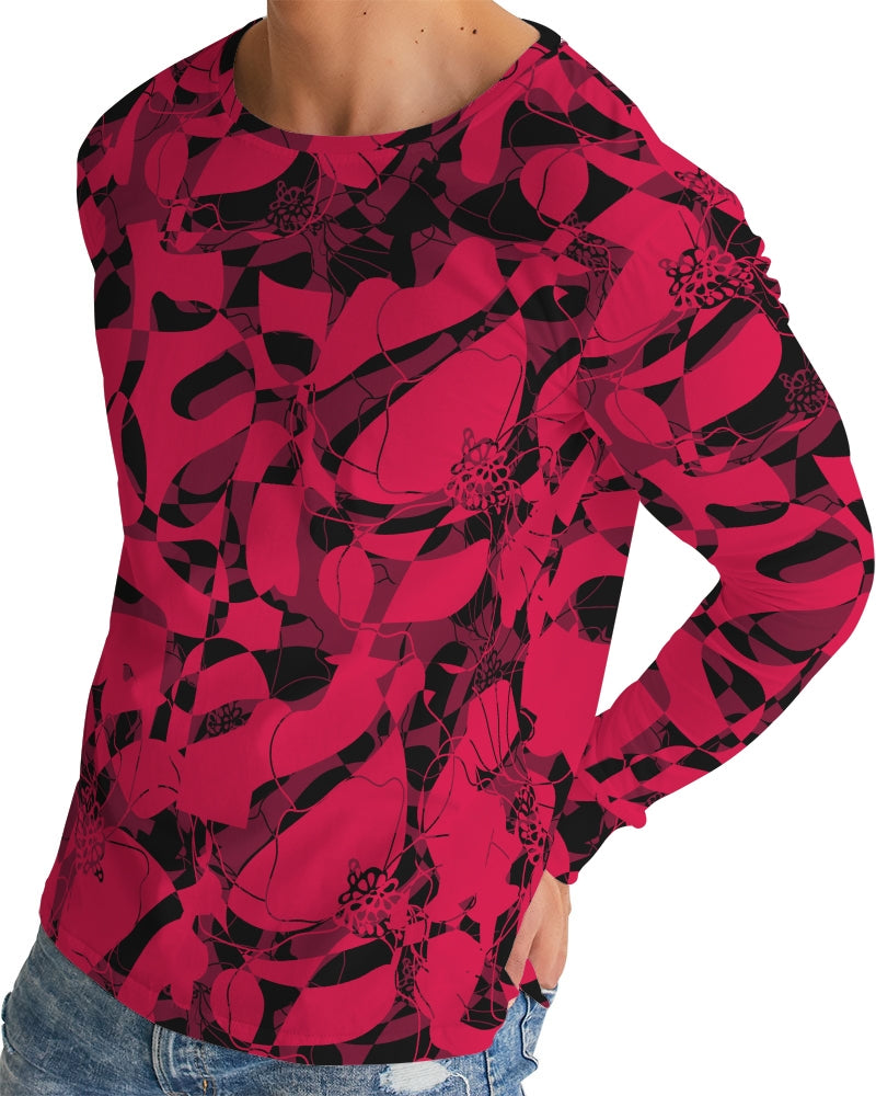 Men's Long Sleeve Tee-Harvest Red-Pat Sutton Designs