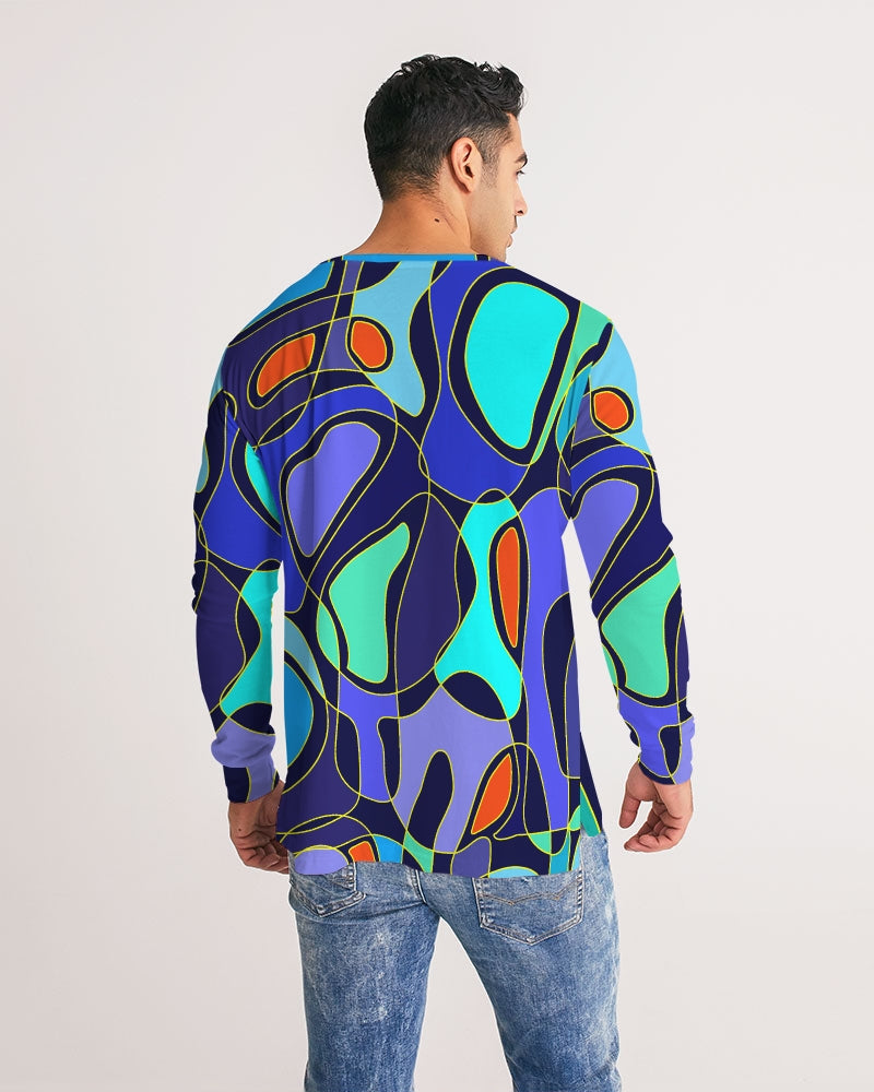 Men's Long Sleeve Tee- Blue Desire-Pat Sutton Designs