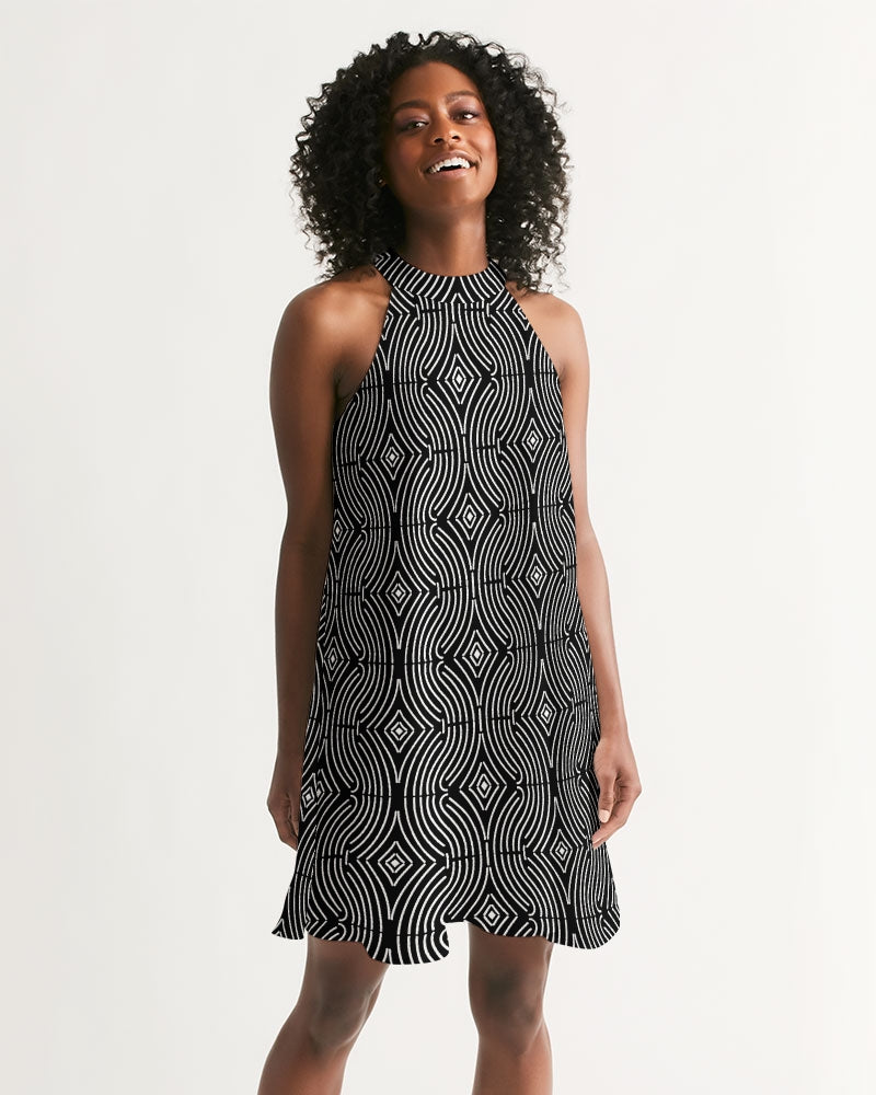 Halter Dress- Labrinth-Pat Sutton Designs