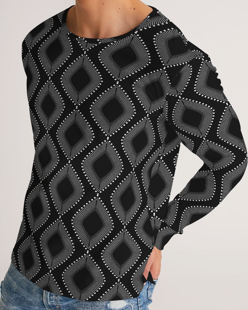 Men's Long Sleeve Tee-Black Ocean-Pat Sutton Designs