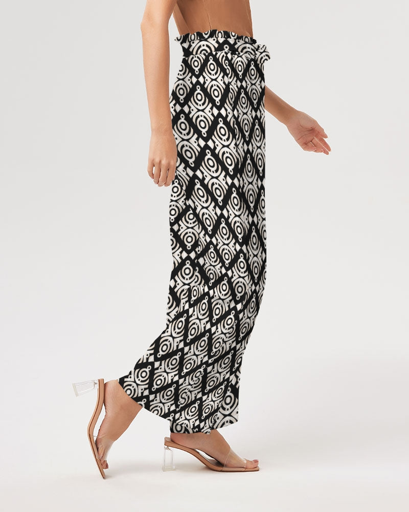 Women's Wide Leg Pants-Cream-Pat Sutton Designs