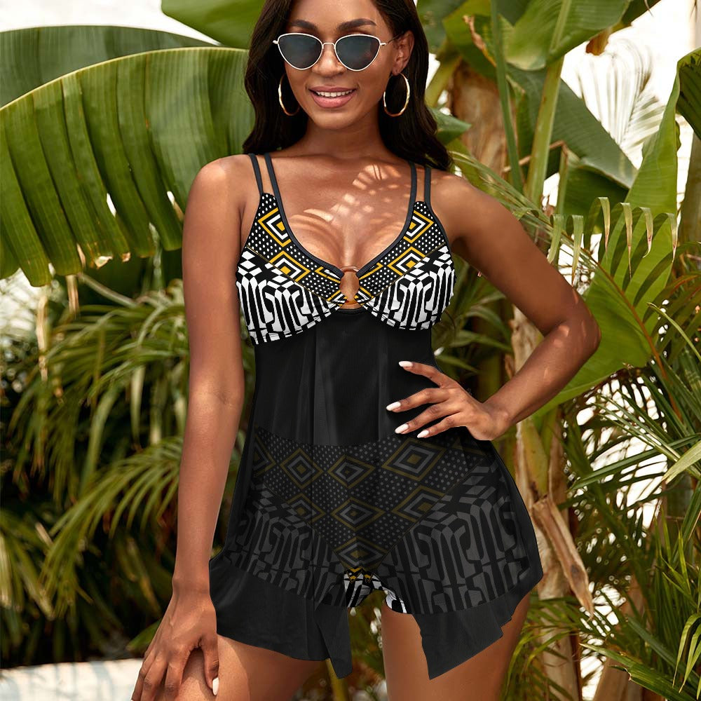 Skirted Tankini- Tanzania Temple-Pat Sutton Designs