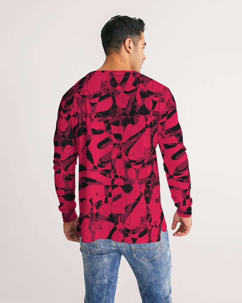 Men's Long Sleeve Tee-Harvest Red-Pat Sutton Designs