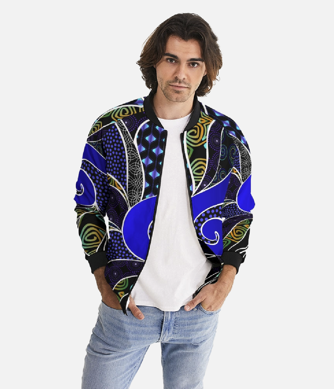 Men's Jacket- Smashed Up Blues