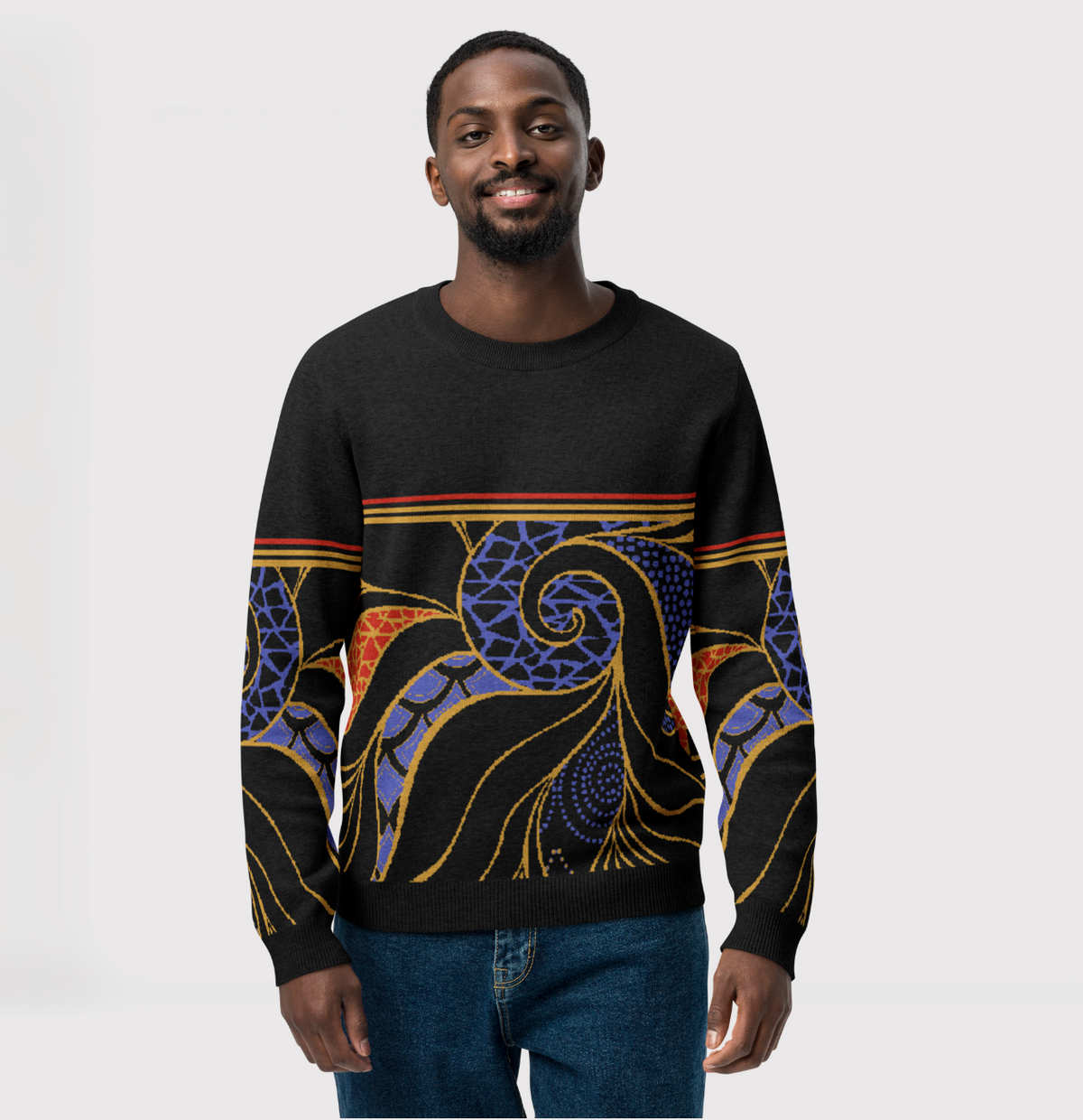 Knitted sweater- Lioness-Pat Sutton Designs