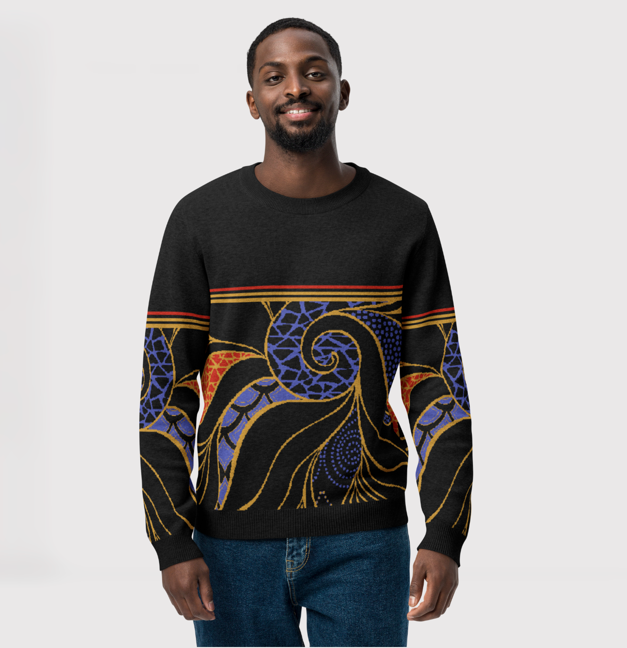 Knitted sweater- Lioness-Pat Sutton Designs