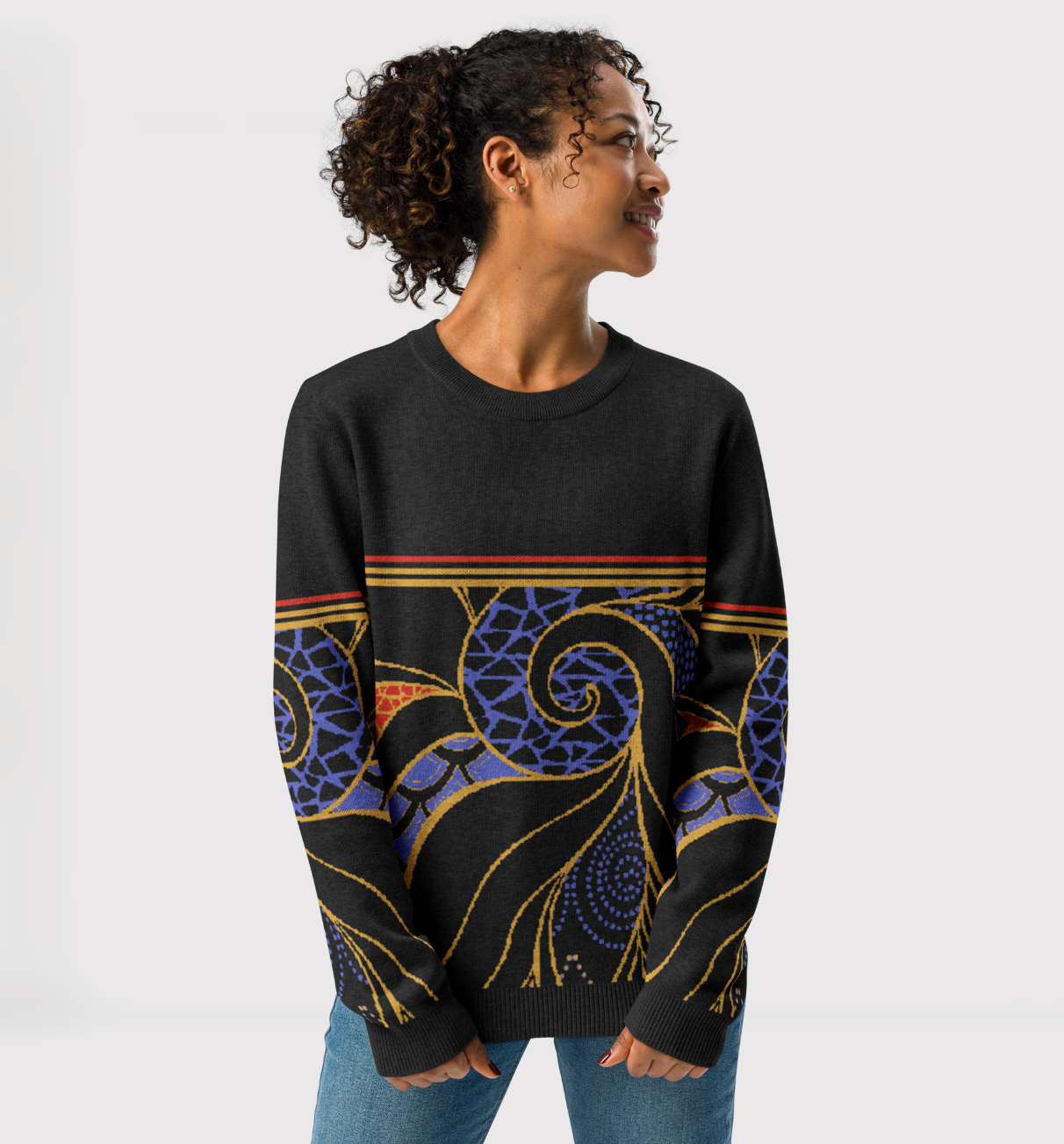 Knitted sweater- Lioness-Pat Sutton Designs