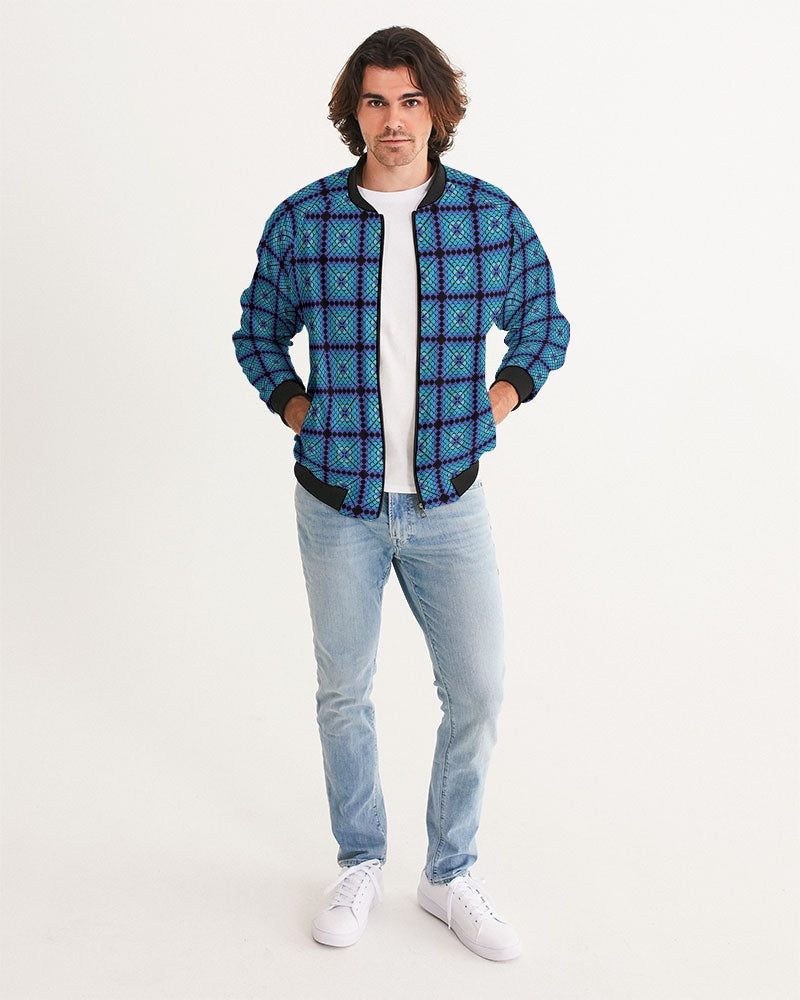 Men's Jacket-Crochet Blue-Pat Sutton Designs
