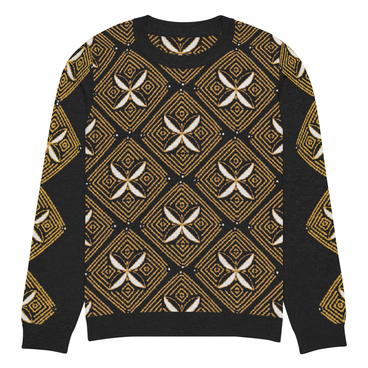 Knitted sweater- Diamonds-Pat Sutton Designs