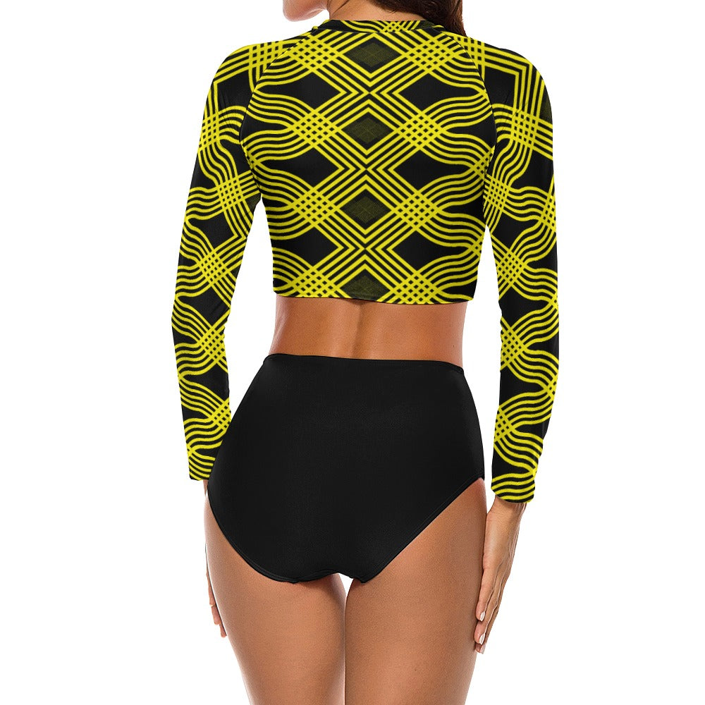 Long Sleeve Tankini-Amber Waves-Pat Sutton Designs