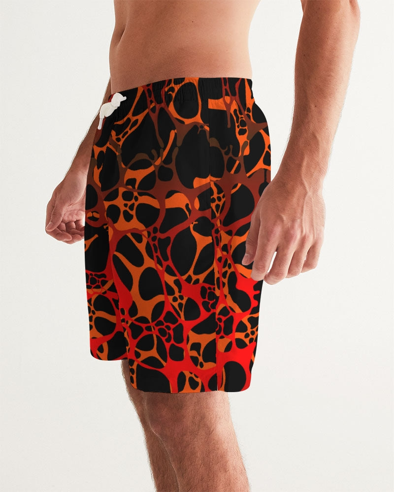 Men's Board Shorts-Red Hot-Pat Sutton Designs