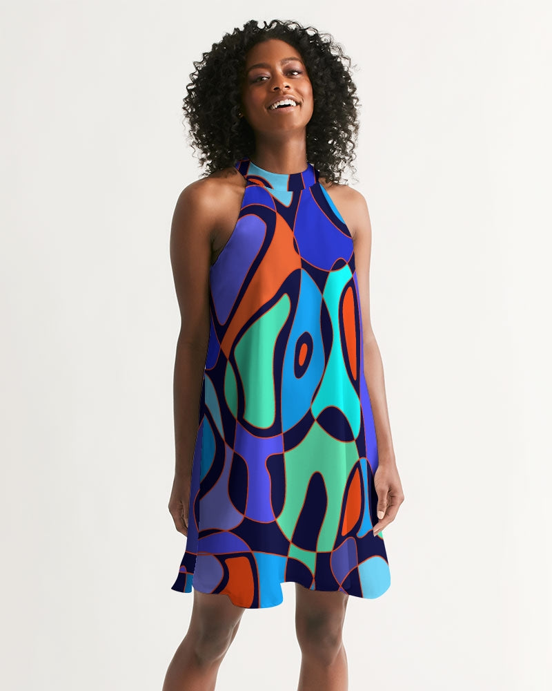 Halter Dress- Blue Desire Too | Pat Sutton Designs Halter Dress- Blue Desire Too | Pat Sutton Designs