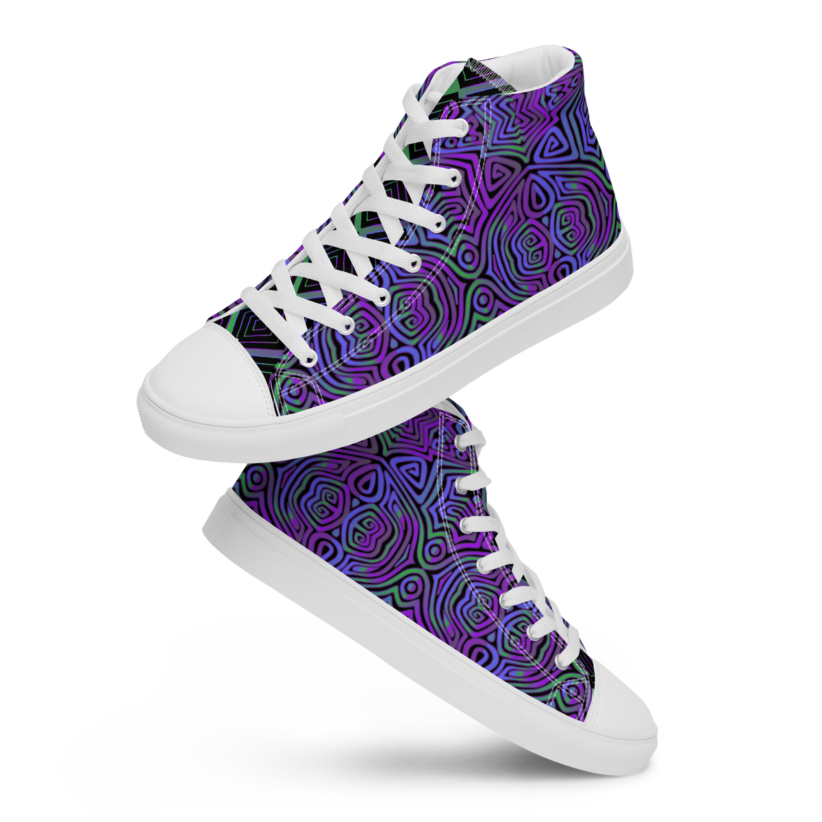 Men’s high top-Purple Reignz-Pat Sutton Designs