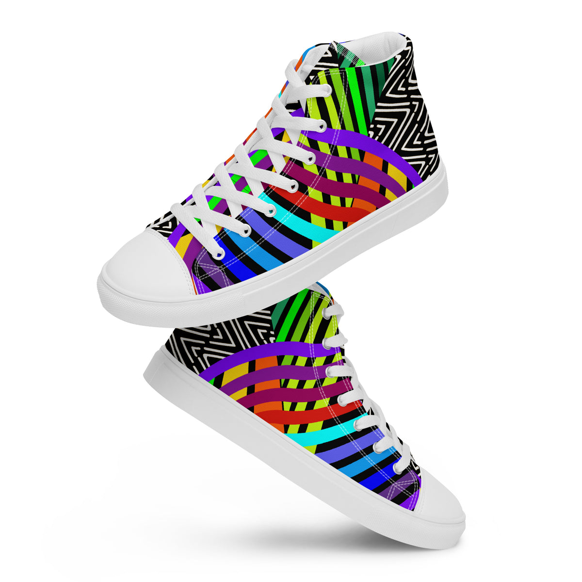 Men’s high top-Digital Butterfly (Var)-Pat Sutton Designs