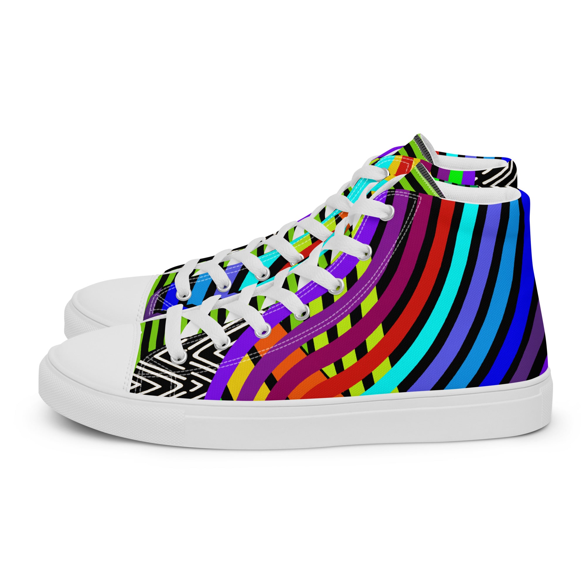 Men’s high top- Digital Butterfly (Variant)-Pat Sutton Designs