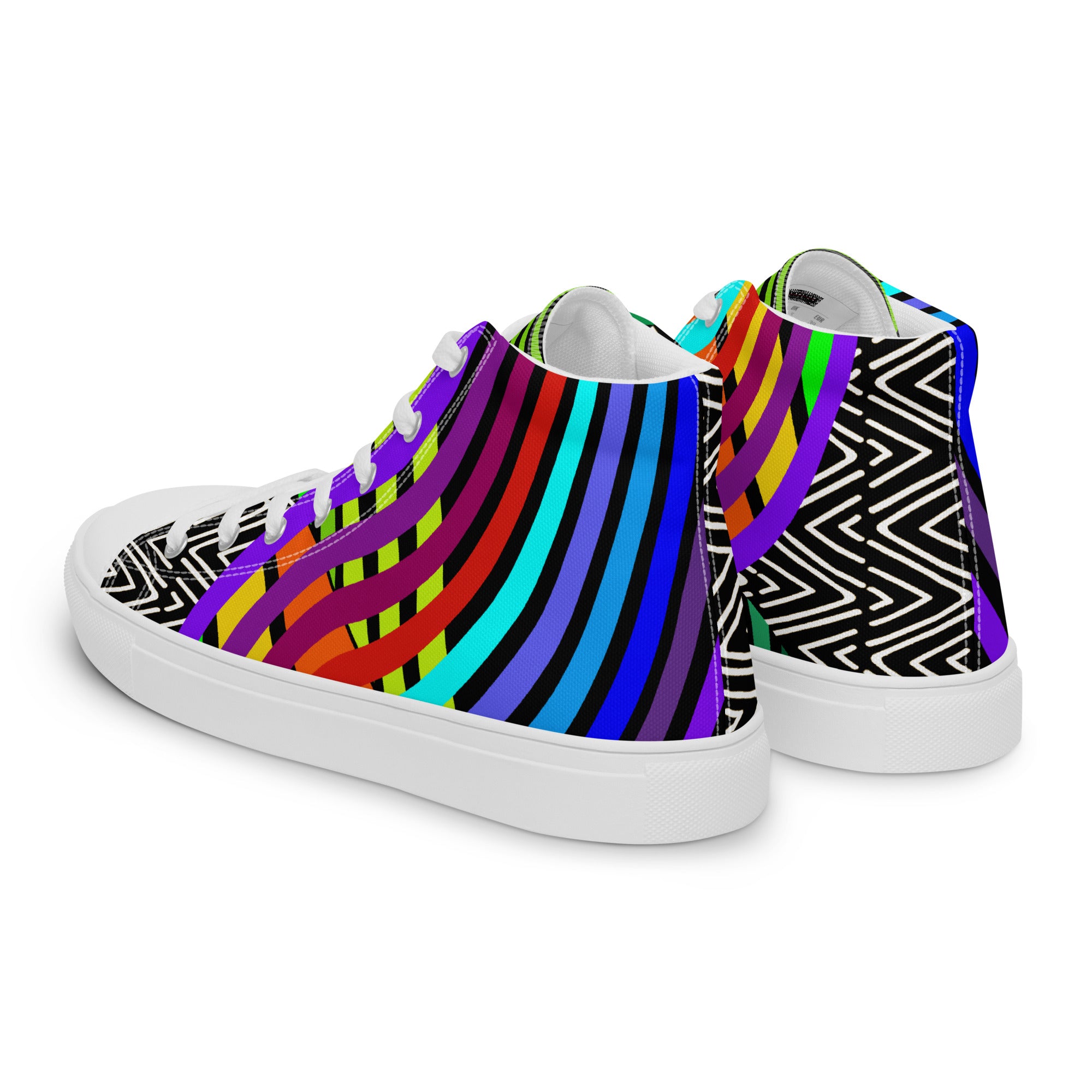 Men’s high top- Digital Butterfly (Variant)-Pat Sutton Designs