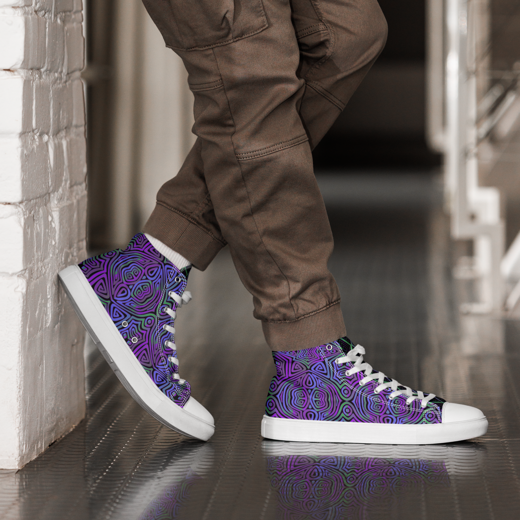 Men’s high top-Purple Reignz