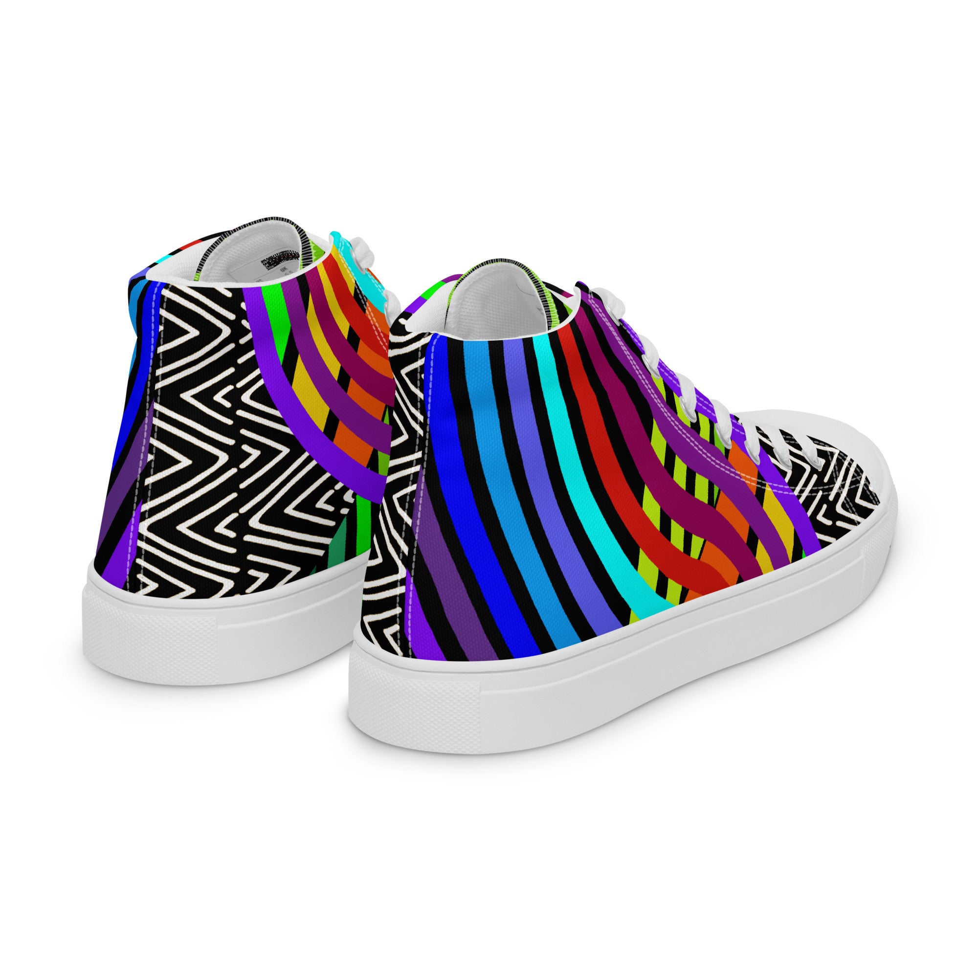 Men’s high top- Digital Butterfly (Variant)-Pat Sutton Designs