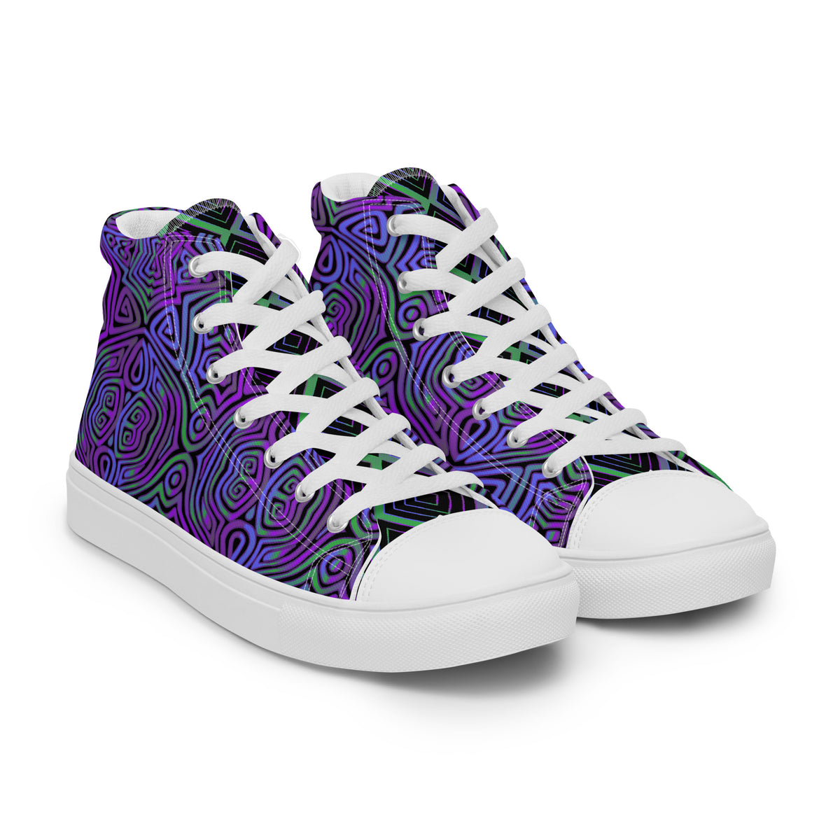 Men’s high top-Purple Reignz-Pat Sutton Designs