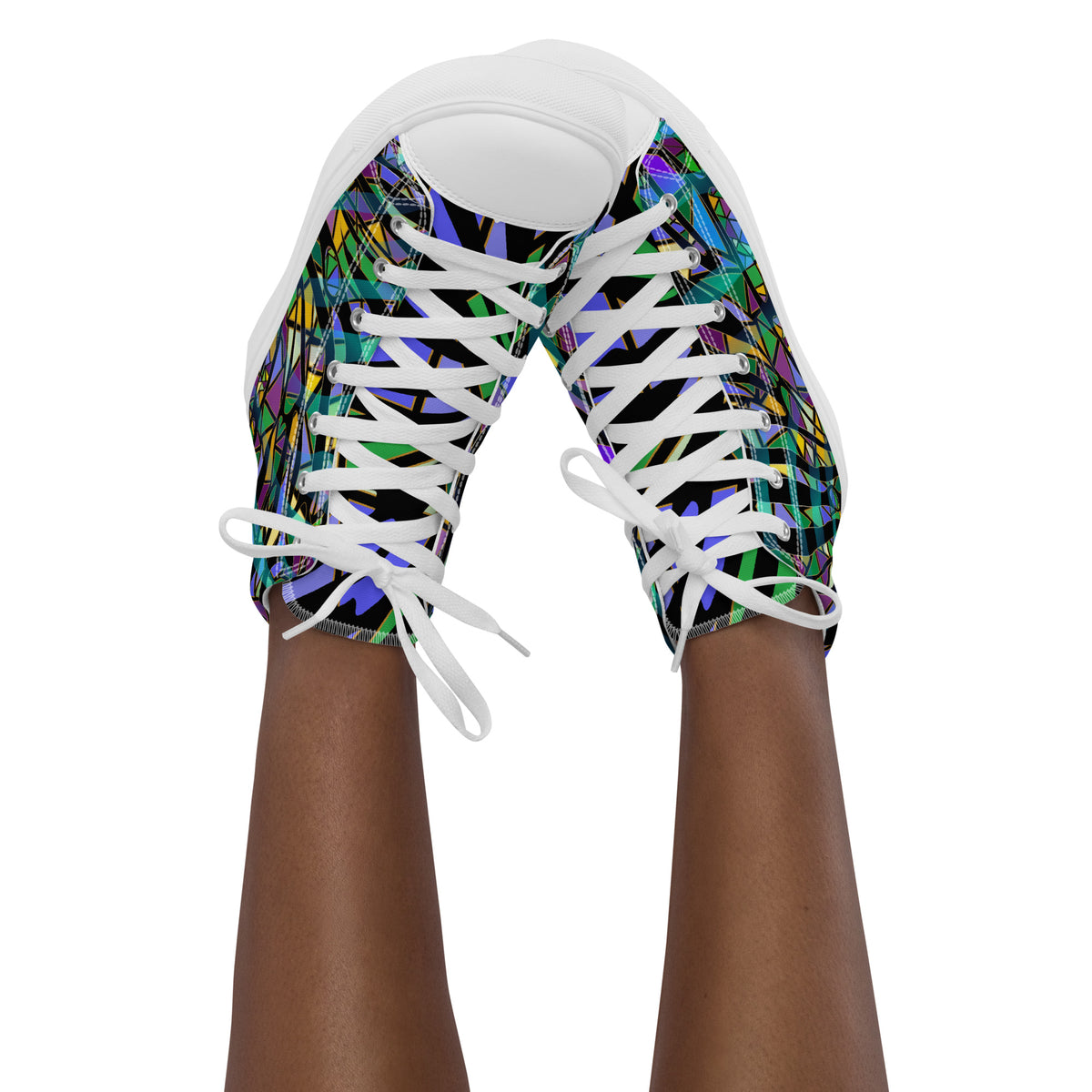 Women’s high tops-Digital Mosaic-Pat Sutton Designs