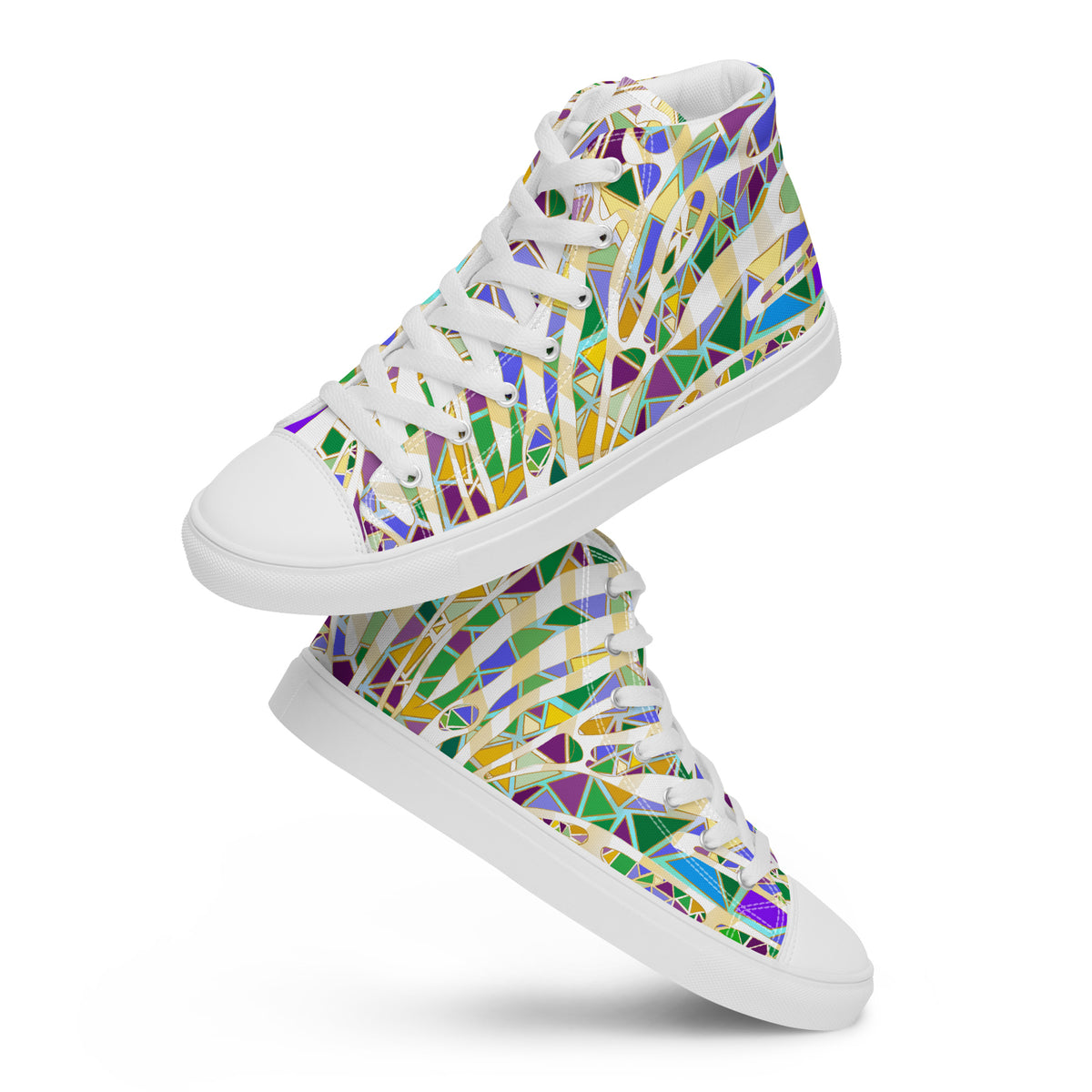 Women’s high tops-Cathedral Glass-Pat Sutton Designs