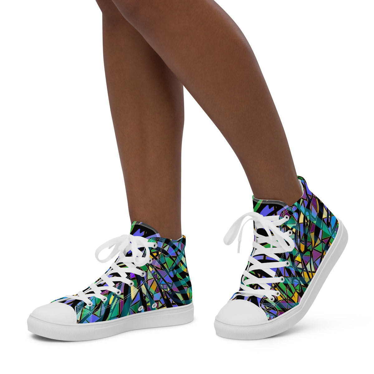 Women’s high tops-Digital Mosaic-Pat Sutton Designs