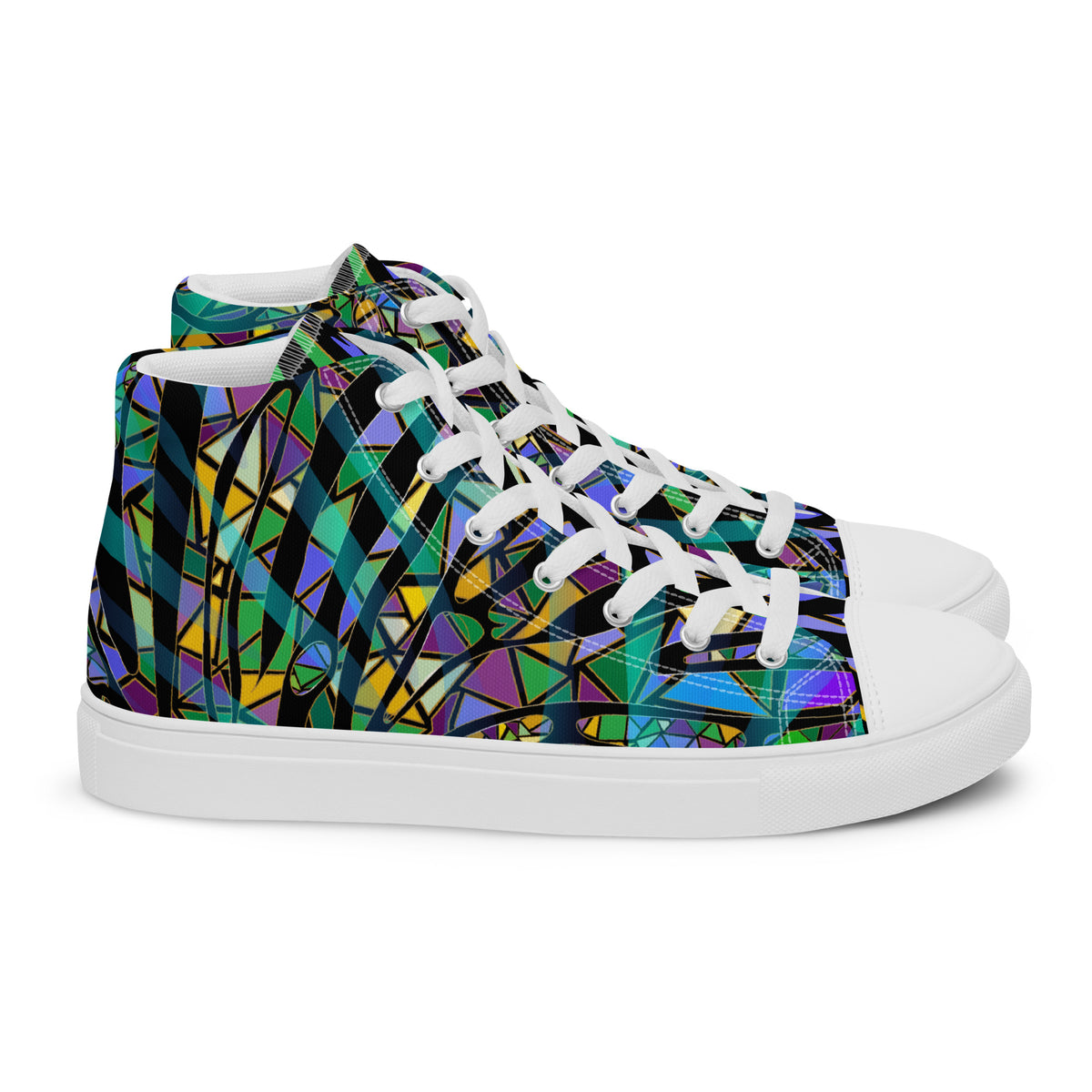 Women’s high tops-Digital Mosaic-Pat Sutton Designs