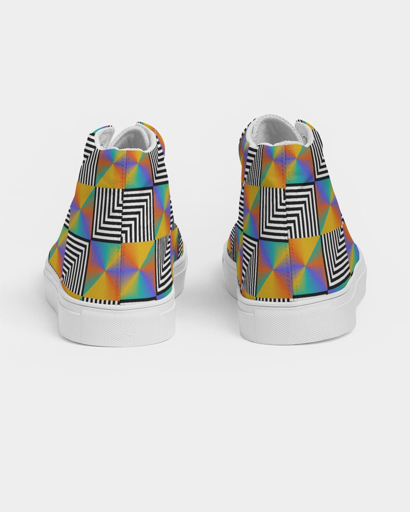 Men's High Tops - Rainbow Swag-Pat Sutton Designs