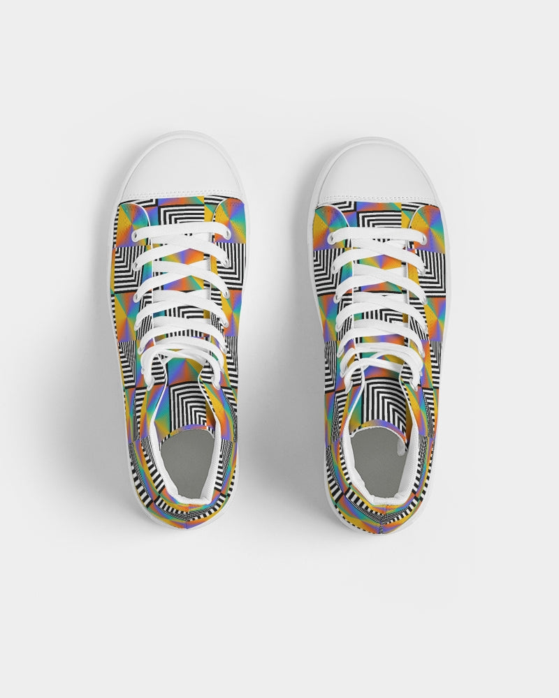 Men's High Tops - Rainbow Swag-Pat Sutton Designs