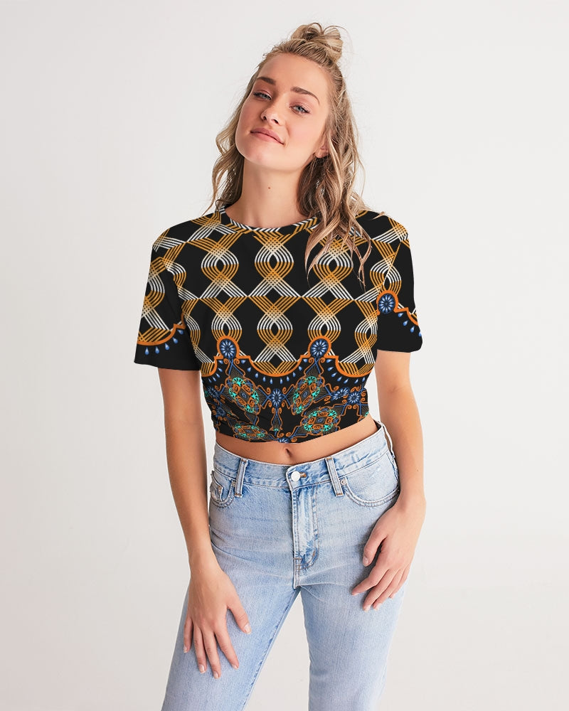 Cropped Tee- Woven Threads-Pat Sutton Designs