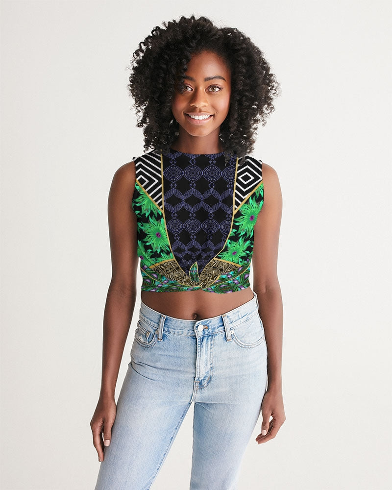 Women's Cropped Tank- Artist Canvas-Pat Sutton Designs