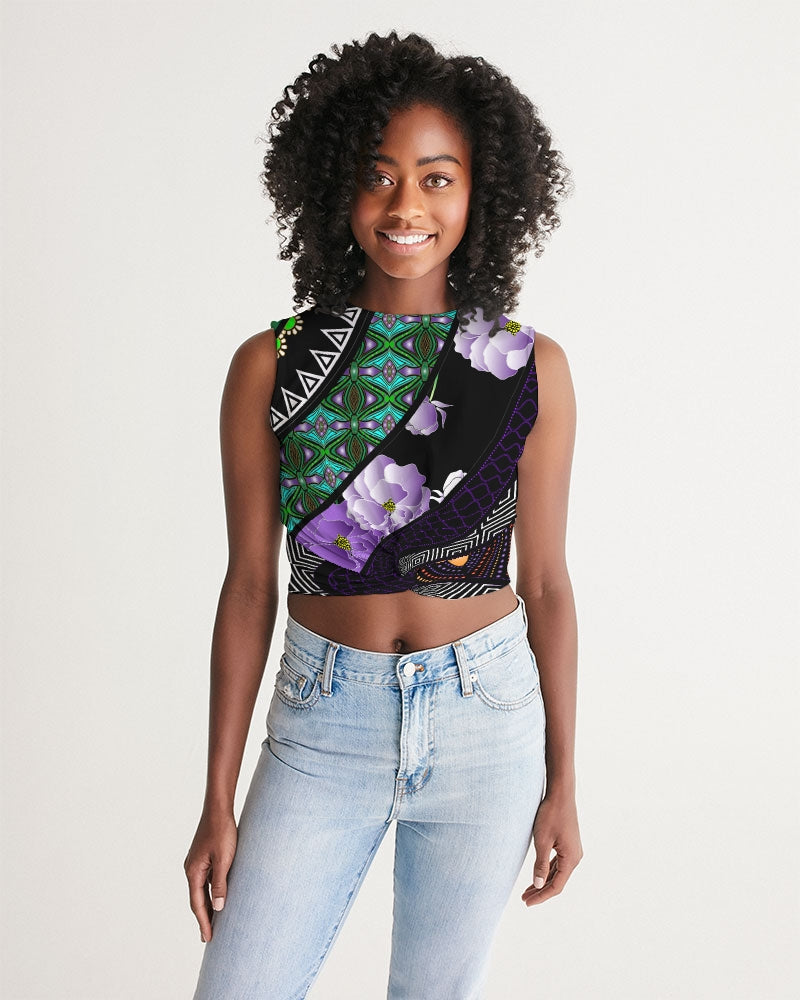 Women's Cropped Tank- Adorned-Pat Sutton Designs