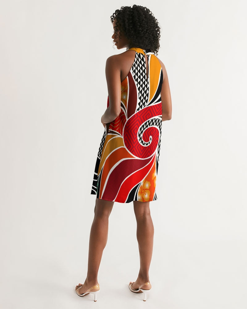 Women's Halter Dress- Essence Smash-Pat Sutton Designs