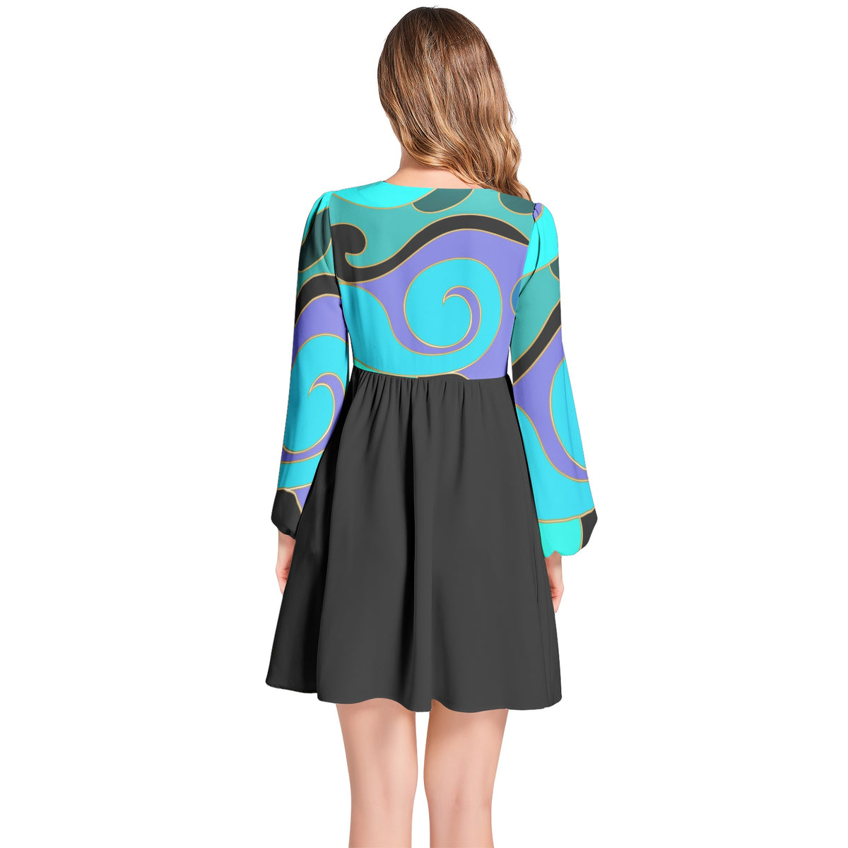 Baby Doll Dress- Teal Prelude-Pat Sutton Designs
