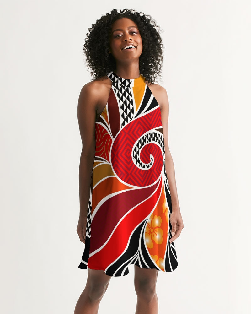 Women's Halter Dress- Essence Smash-Pat Sutton Designs