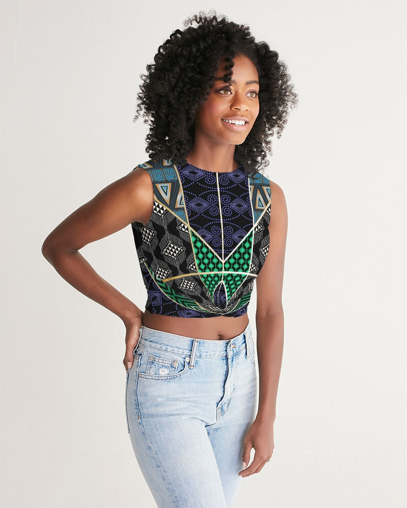 Women's Cropped Tank- Dakar-esque-Pat Sutton Designs