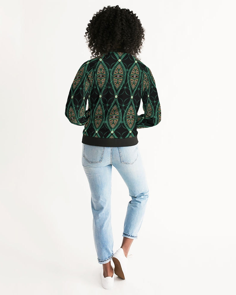 Women's Jacket- Mint Green Ribbons-Pat Sutton Designs