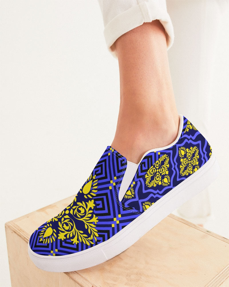 Women's Slip-On- Sweet Blues-Pat Sutton Designs