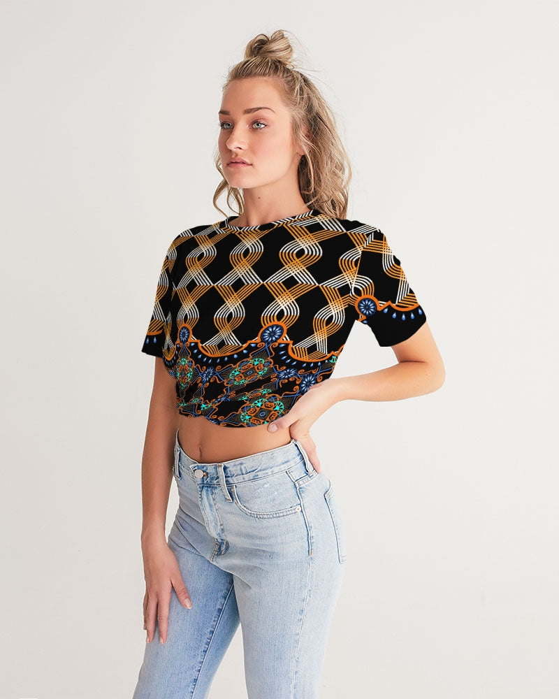 Cropped Tee- Woven Threads-Pat Sutton Designs