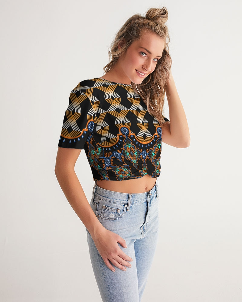 Cropped Tee- Woven Threads-Pat Sutton Designs