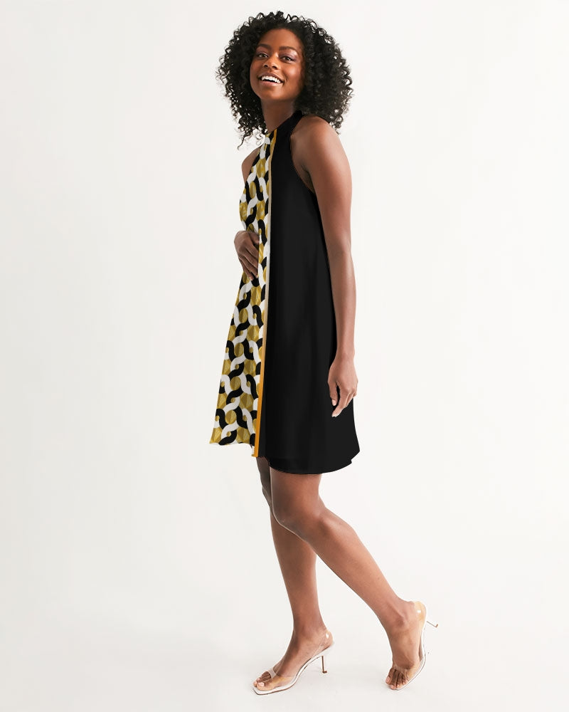 Women's Halter Dress- ChainLink | Pat Sutton Designs Women's Halter Dress- ChainLink | Pat Sutton Designs