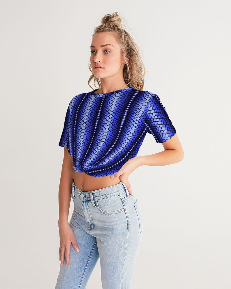 Cropped Tee- Midnight Blues-Pat Sutton Designs