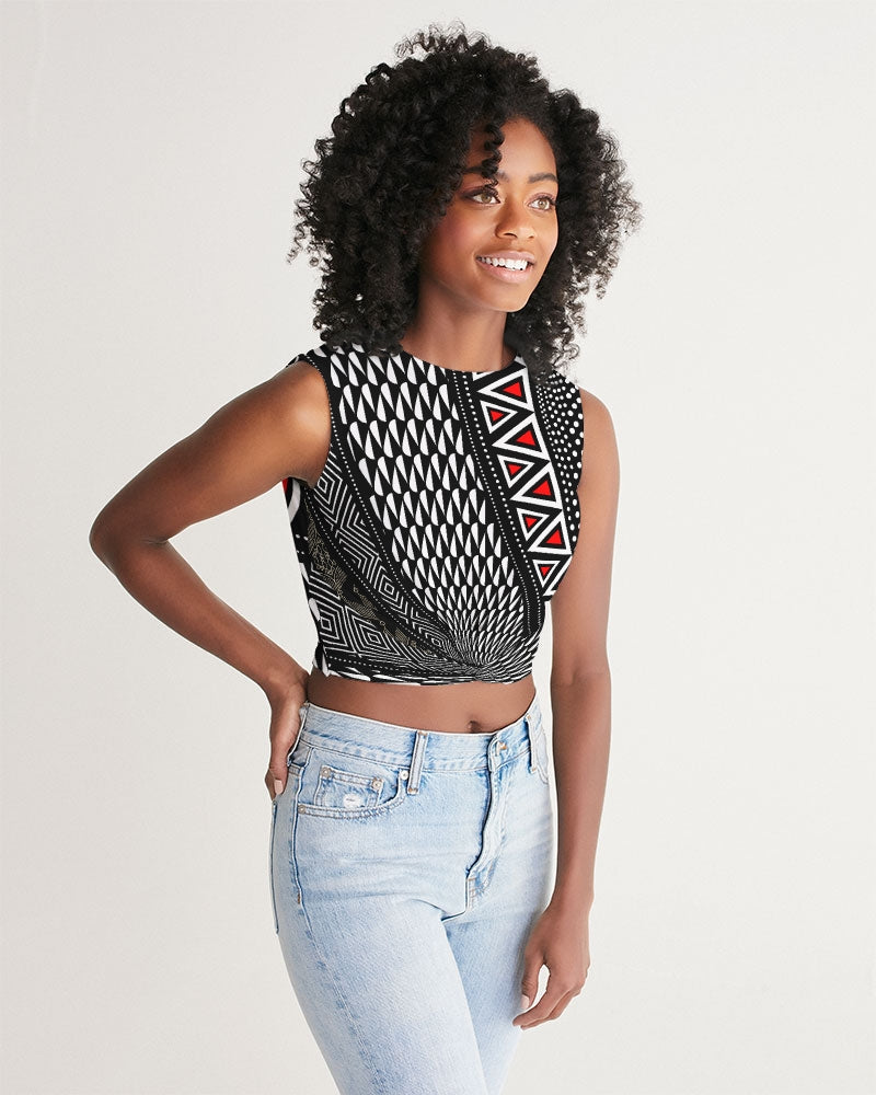 Women's Cropped Tank- Power Twist-Pat Sutton Designs