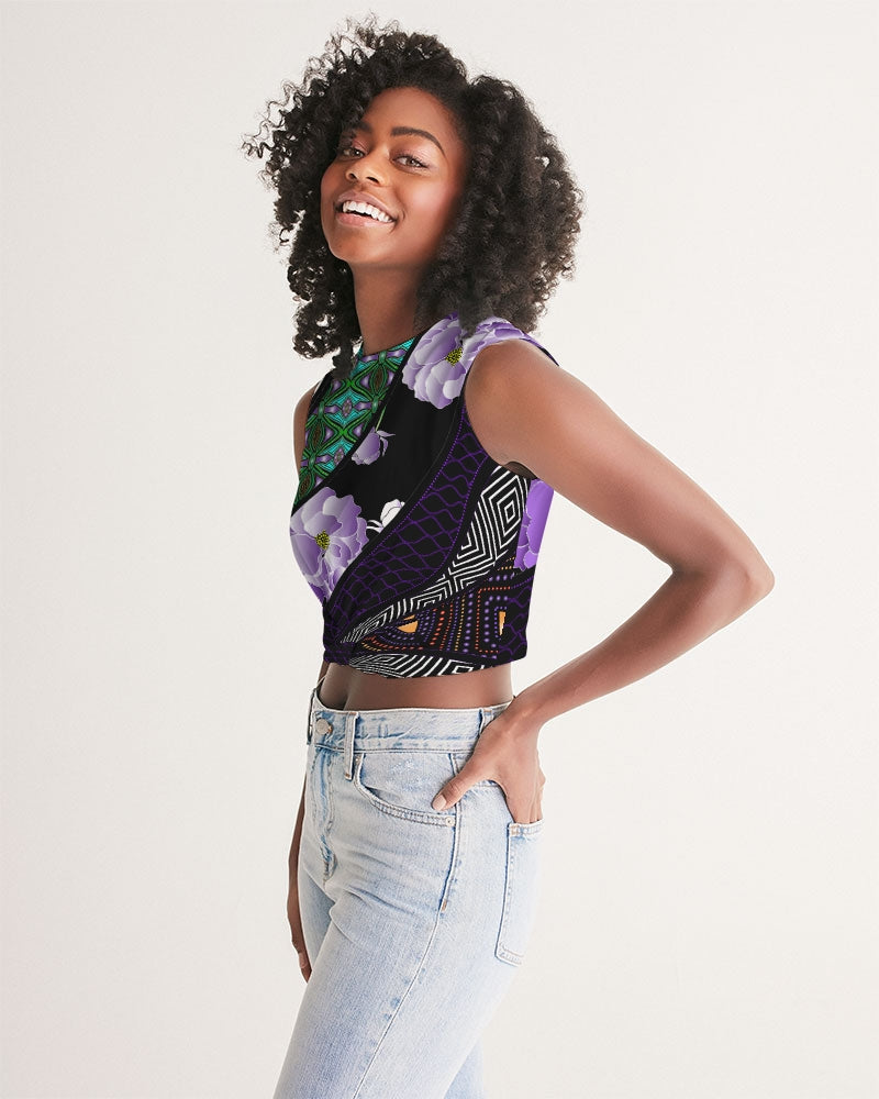 Women's Cropped Tank- Adorned-Pat Sutton Designs