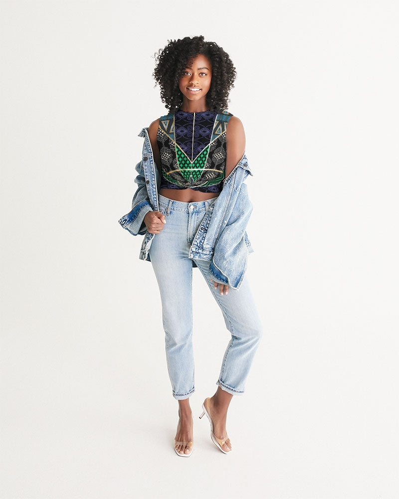 Women's Cropped Tank- Dakar-esque-Pat Sutton Designs