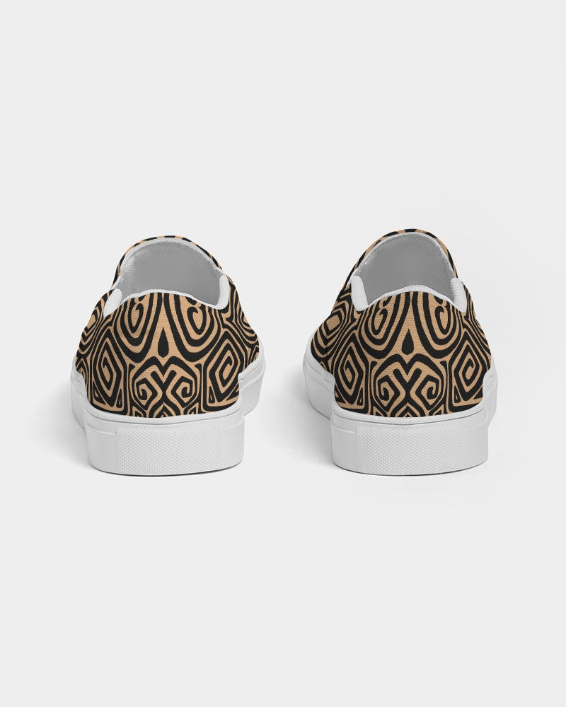 Men's Slip-On- Tan Tribal-Pat Sutton Designs