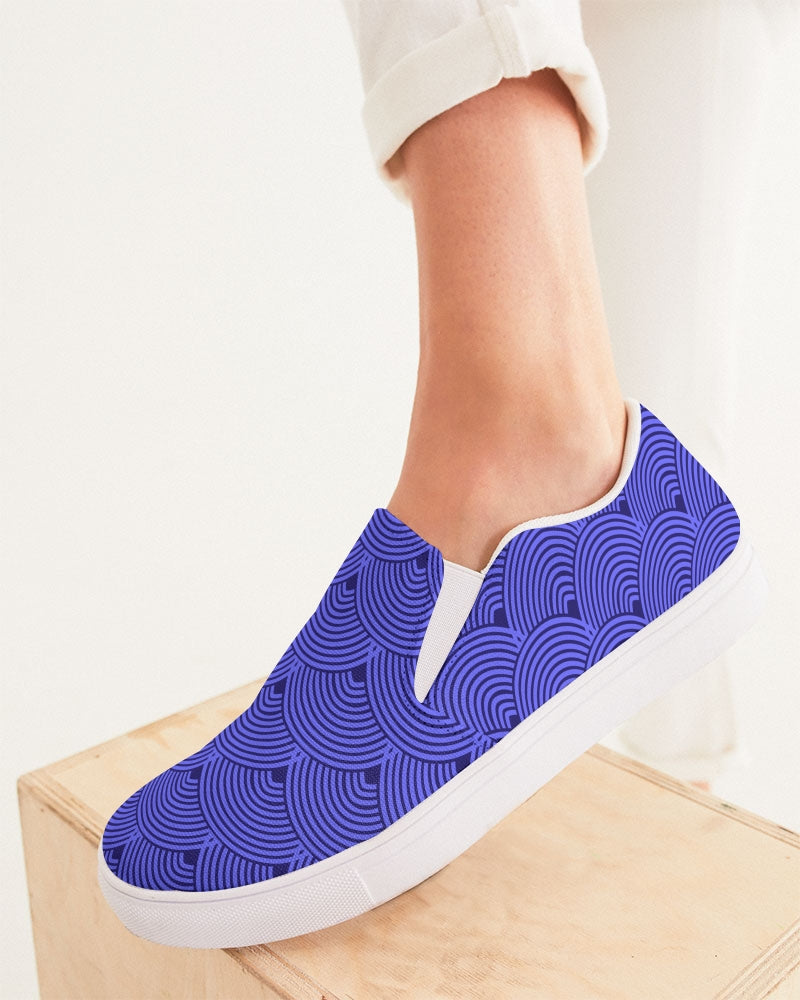 Women's Slip On- Dynamic Periwinkle-Pat Sutton Designs