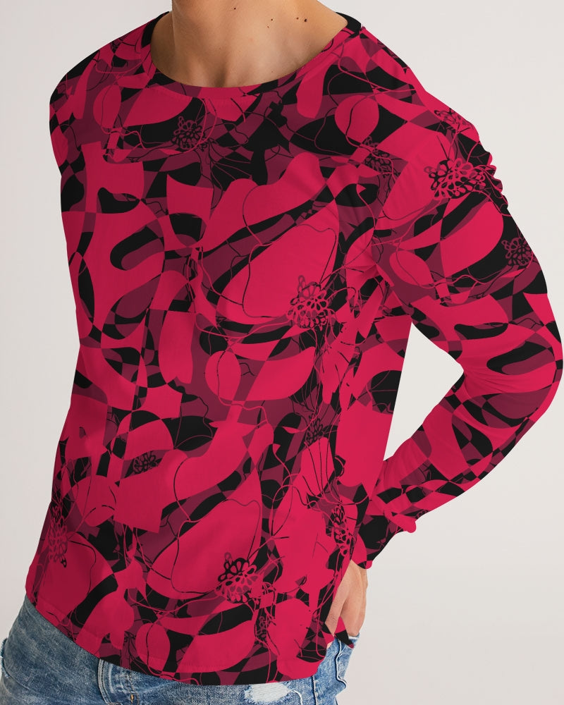Men's Long Sleeve Tee-Harvest Red-Pat Sutton Designs
